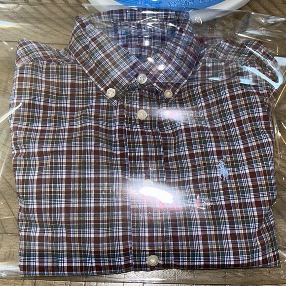 Ralph Lauren 💯 Cotton Natural Stretch Short Sleeve Shirt Unisex - Picture 15 of 17